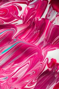 Kaboompics - Fuchsia and Burgundy Paint Marbling with Turquoise Lines for Bold Creative Layouts