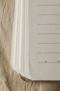 Kaboompics - Minimal Notebook Pages Close Up Neutral Background
