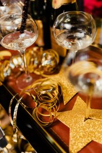 Kaboompics - New Year's Eve party - closeup of champagne in glass