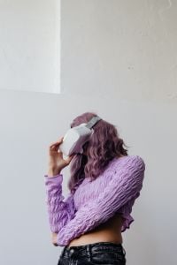 Kaboompics - Young Asian Woman in Neon Clothes with a VR Headset