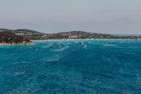 Kaboompics - Wide Turquoise Bay with Boats and Green Hills