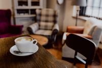 Kaboompics - Cup of coffee on table in cafe