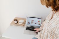 Kaboompics - A woman works at her desk - home office