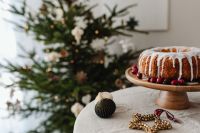 Kaboompics - Christmas Cake Stand with Tree and Paper Ornaments