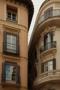 Kaboompics - Historic Malaga Facades with Ornate Balconies