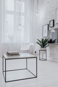 Kaboompics - Living Room With Scandi Interior Design, Un'common Marble Table