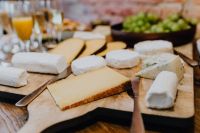 Kaboompics - Cheese, white wine and grapes