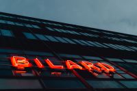 Kaboompics - Neon sign Bilard on the building
