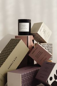 Kaboompics - Black Candle Jar with Modern Fragrance Packaging