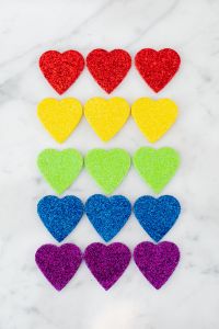 Kaboompics - Rainbow hearts