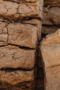 Kaboompics - Large Angular Stone Blocks with Narrow Shadowed Gaps