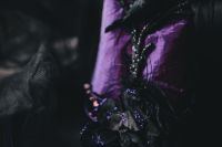 Kaboompics - Halloween witch hat in fiolet color