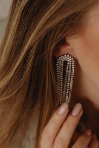 Kaboompics - Close-Up of Long Crystal Drop Earring