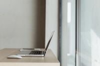 Kaboompics - Minimalist Home Office Workspace with Laptop, Mouse, Notebook and Open Desk Space