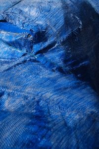Kaboompics - Blue Fishing Net Close-Up - Coastal Texture Background
