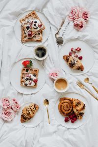 Kaboompics - Waffles - Croissant - Cinnamon Roll - Home Decor