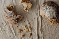 Kaboompics - Overhead Artisan Bread and Crumbs