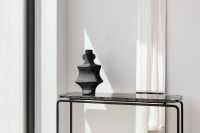 Kaboompics - Black Ceramic Vase On Console Table With Mirror