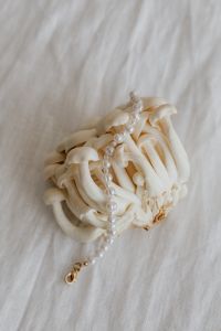 Kaboompics - White Mushroom with Pearl Necklace Detail