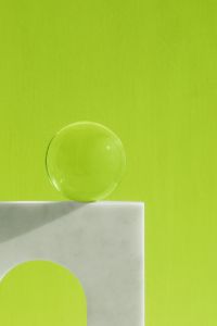 Kaboompics - Minimal Green Product Background with Glass