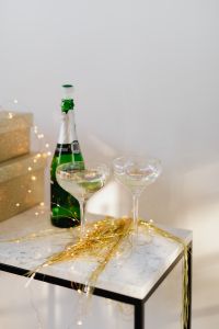 Kaboompics - Minimal New Year's Eve Champagne Scene With Copy Space