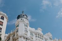 Kaboompics - Ornate Madrid Rooftop Tower with Dark Dome and White Sculpted Facade