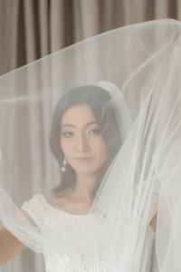 Kaboompics - Dreamy Bridal Beauty Portrait Through a Translucent Veil