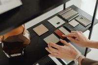 Kaboompics - Interior Stylist Selecting Finish Materials in Design Studio