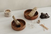 Kaboompics - Sage Bundle And Crystal Arrangement On Marble Surface