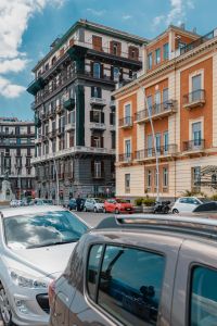 Kaboompics - Historic Naples Streetscape With Palazzo Facades and Parked Cars