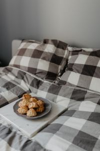 Kaboompics - Blue pillows on a carpet