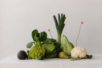 Kaboompics - Assorted Green Vegetables in Minimal Still Life Composition with Copy Space