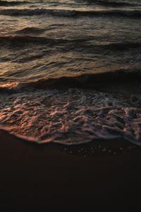 Kaboompics - Dark Wave with Orange Sunset Reflection