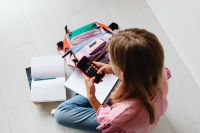 Kaboompics - Calculator beside School Supplies and Notebook