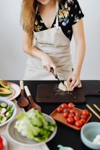 Kaboompics - Home Cooking Prep with Rustic Bread, Avocado and Tomatoes