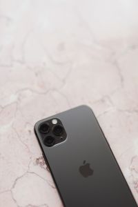 Kaboompics - Close-Up of Apple iPhone 11 Pro on Pink Marble