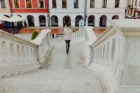 Kaboompics - White Staircase Overlooking Zamość Market Square