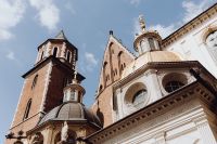Kaboompics - Upward View of Wawel Cathedral Towers in Krakow