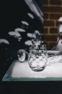 Kaboompics - Cut Crystal Tumbler with Reflections and Soft Focus