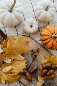 Kaboompics - Autumn Flat Lay with Pumpkins Acorns and Oak Leaves