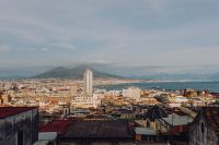 Kaboompics - Naples Rooftop Panorama With White Tower and Mount Vesuvius