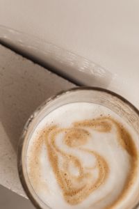 Kaboompics - Close View of Latte Art and the Rim of a Ceramic Cup