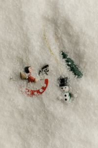 Kaboompics - Mini Christmas Figurines and Snowman on Artificial Snow