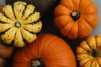 Kaboompics - Pumpkin Arrangement in a Minimal White Corner