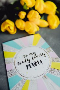 Kaboompics - Mother`s Day card with colorful tulip flowers