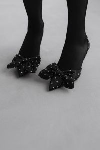 Kaboompics - Black Polka Dot Bow Heels