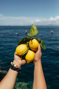 Kaboompics - Lemons on a Waterfront Café Table