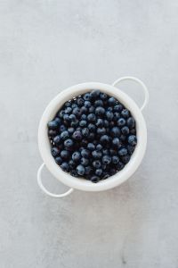 Kaboompics - Close-Up of Blueberries in White Bowl