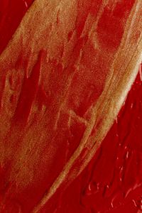 Kaboompics - Gold Red Lipstick Swatch