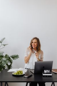 Kaboompics - Professional Phone Call Beside Laptop During Office Work